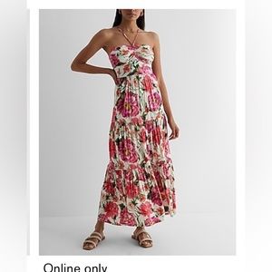 Express Sold Out-Floral Halter Tiered Dress 💐